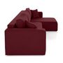 Voir la diapositive 4 : BEST MOBILIER Topaze - canapé d'angle déhoussable réversible 4 places en tissu