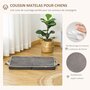 PAWHUT Coussin matelas chien ou chat lit pliable portable déhoussable lavable velours mousse à mémoire de forme gris