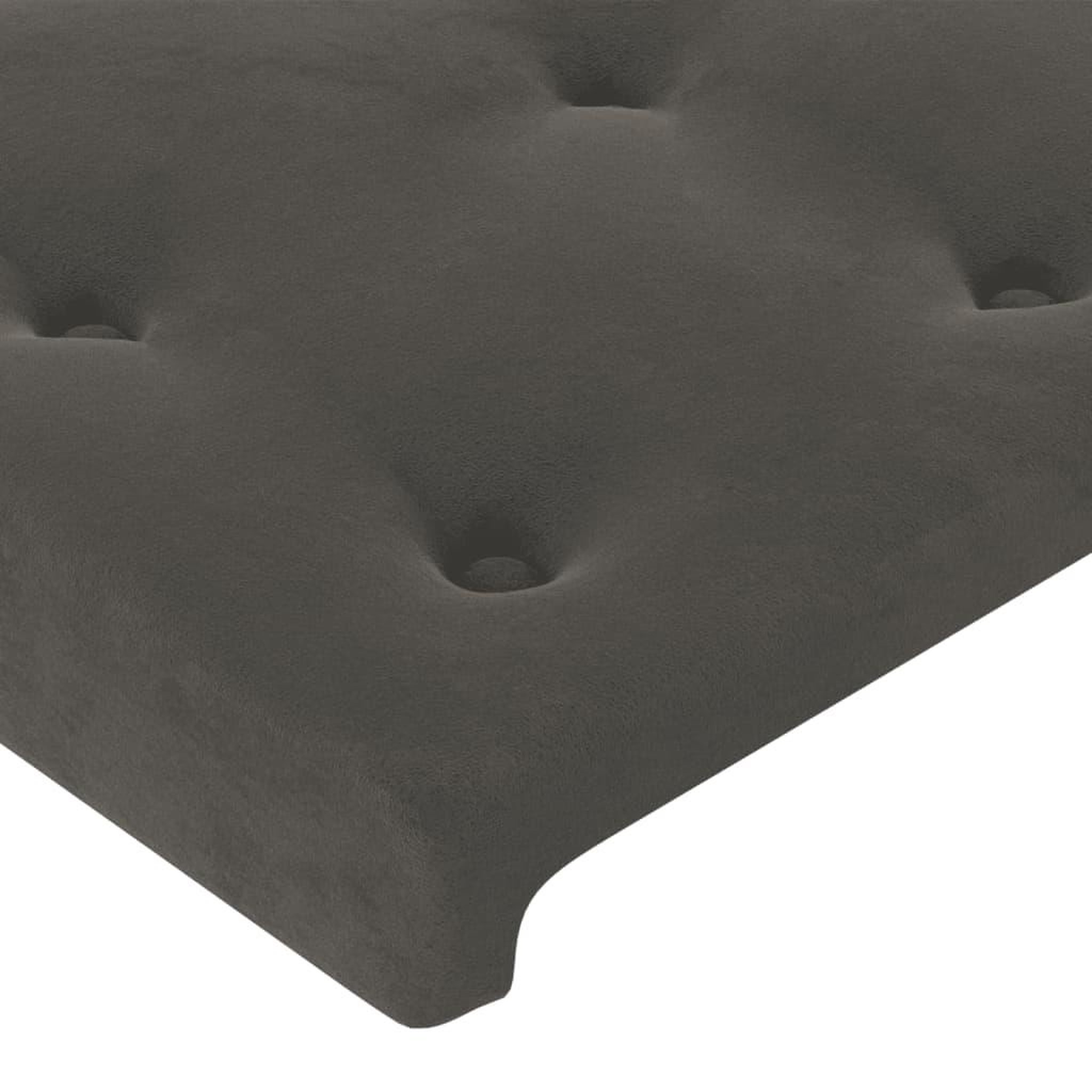 Voir la diapositive 5 : VIDAXL Tete de lit avec oreilles Gris fonce 93x16x78/88 cm Velours