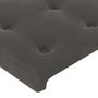 Voir la diapositive 5 : VIDAXL Tete de lit avec oreilles Gris fonce 93x16x78/88 cm Velours