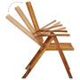 Voir la diapositive 5 : VIDAXL Chaises inclinables de jardin lot de 4 et coussins Bois acacia