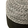 Voir la diapositive 2 : Paris Prix Pouf Rond Design  Miami  50cm Noir & Blanc