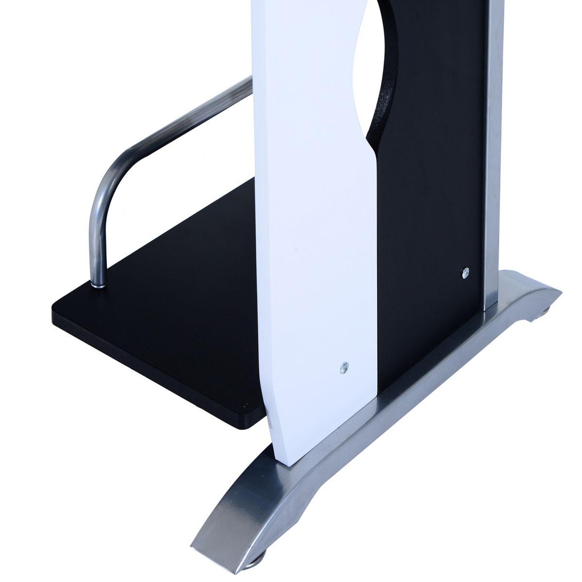 HOMCOM Bureau informatique design en mdf 100 L x 52 I x 75H cm noir et blanc