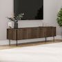 Voir la diapositive 3 : CONCEPT USINE Meuble TV avec placards aspect noyer 160cm FRENO