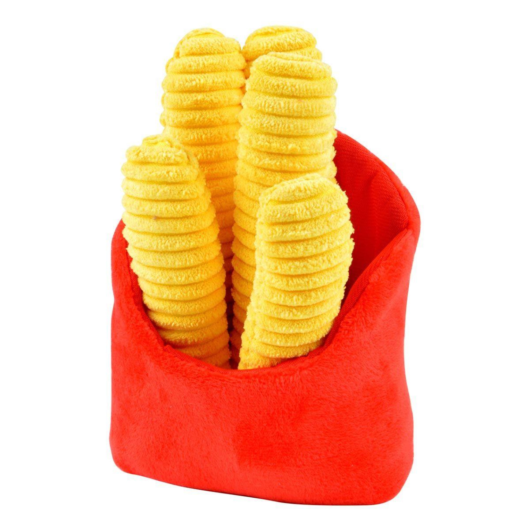 LOVE STORY Jouet peluche de fouille  frites  19cm rouge & jaune
