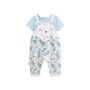 Voir la diapositive 1 : Petit Béguin Ensemble salopette bébé en gaze de coton et t-shirt Iskia