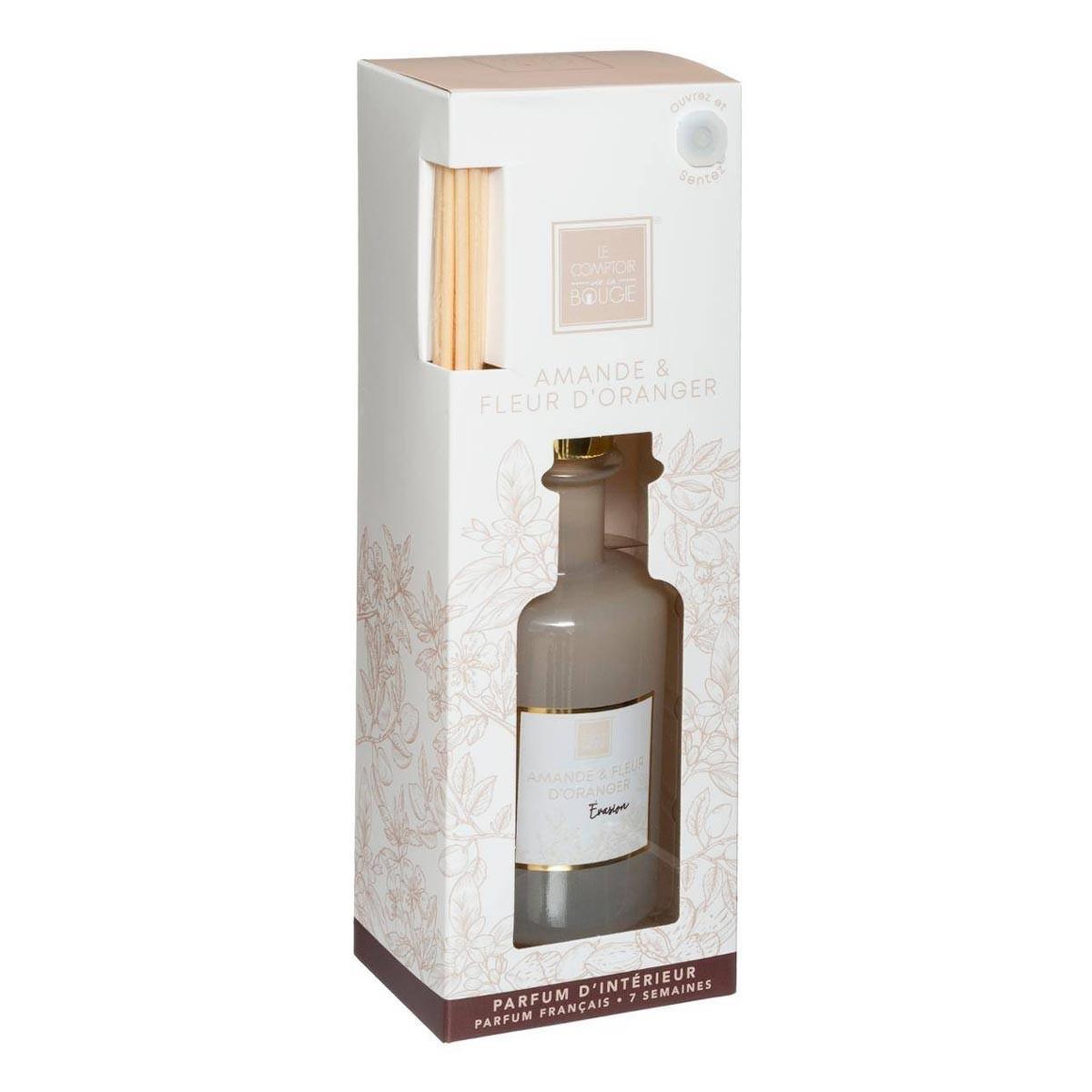 Voir la diapositive 2 : COMPTOIR DE LA BOUGIE Diffuseur de parfum  mael  200ml amande & fleur d'oranger