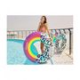 Voir la diapositive 2 : AIRMYFUN Bouée Gonflable Ronde XXL pour Piscine & Plage Ultra Confort, Flotteur Deluxe - Arc-En-Ciel Et Léopard ø120cm