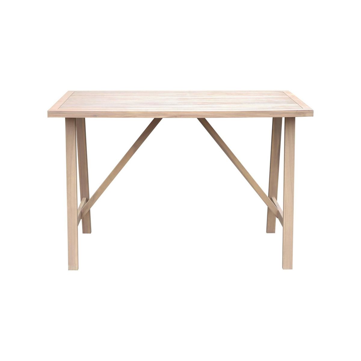 SWEEEK Table haute de jardin bois d'acacia 4 places Paloma naturel 150 x 81 x 100 cm