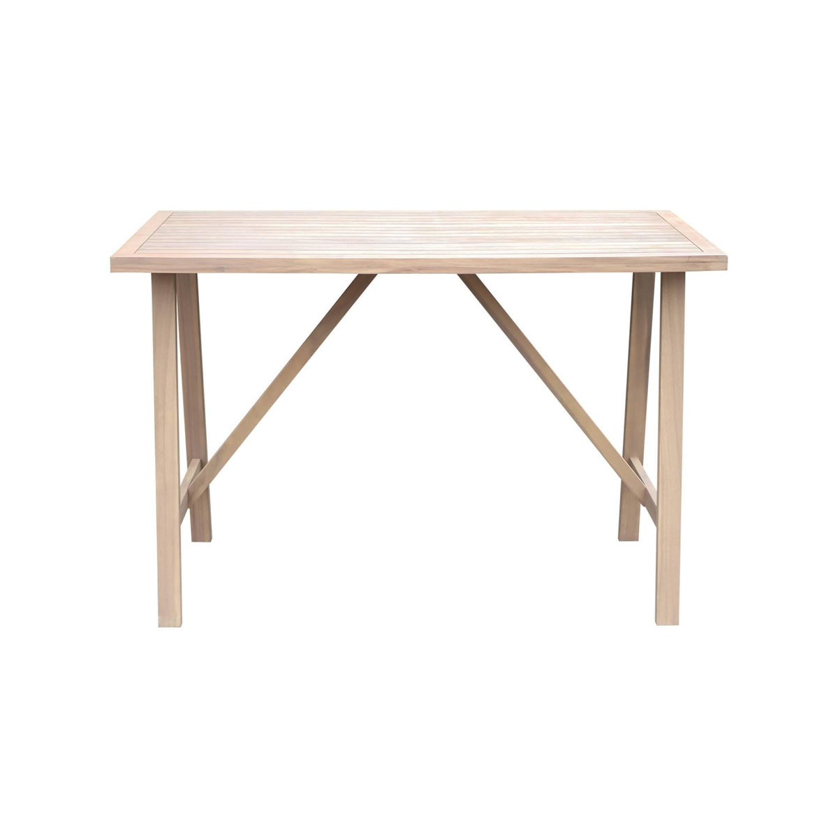 SWEEEK Table haute de jardin bois d'acacia 4 places Paloma naturel 150 x 81 x 100 cm