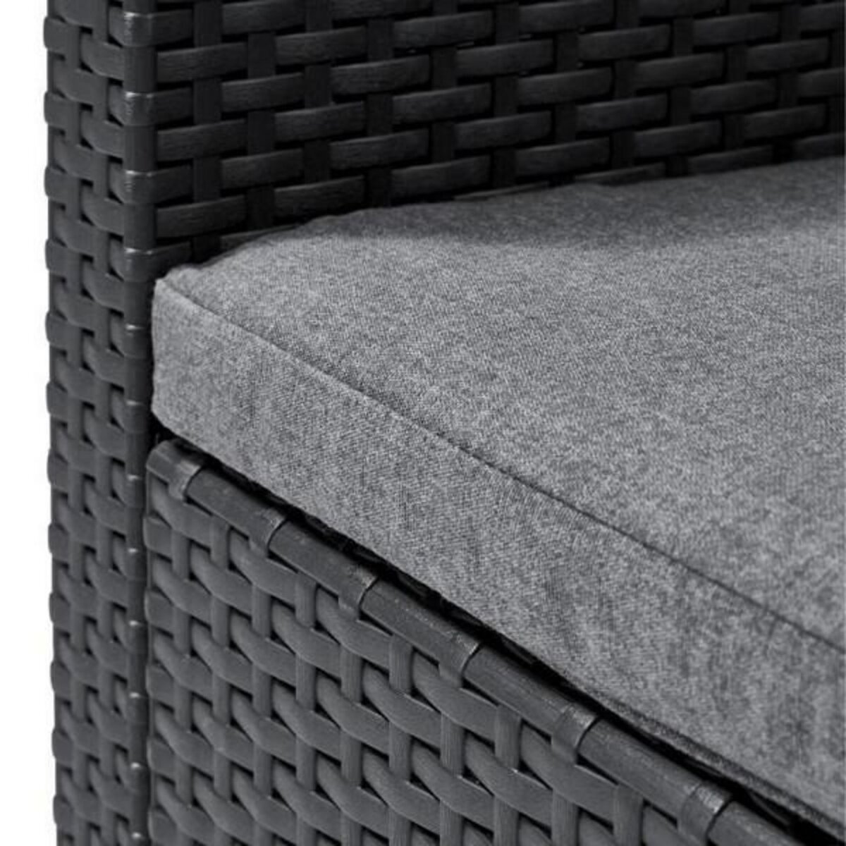 ALLIBERT by KETER Chaise de jardin Allibert by KETER San Remo rotin synthétique Gris foncé PP (65 x 63 x 74 cm)