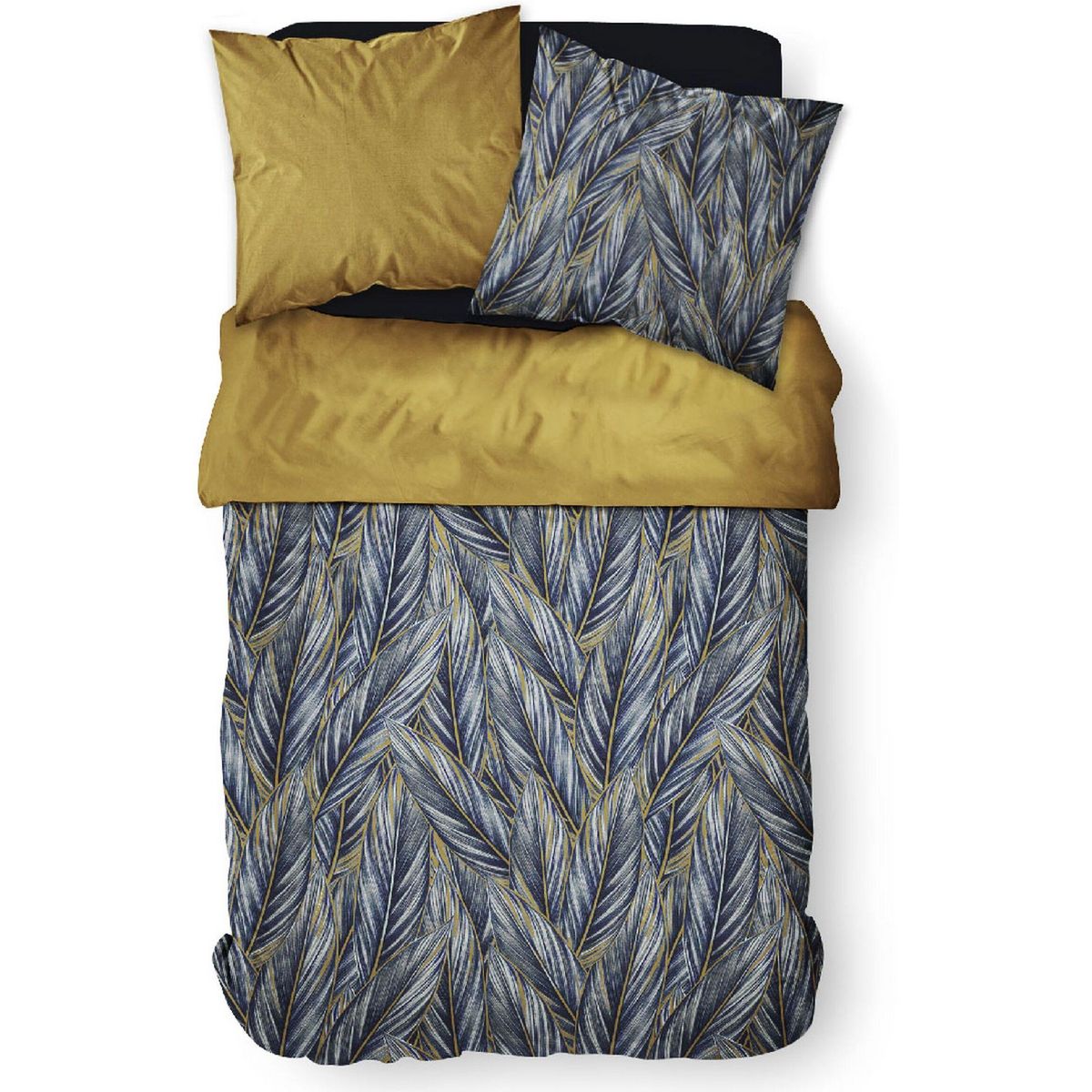 Home collection Parure housse de couette révers. 100% coton 57fils sunshine