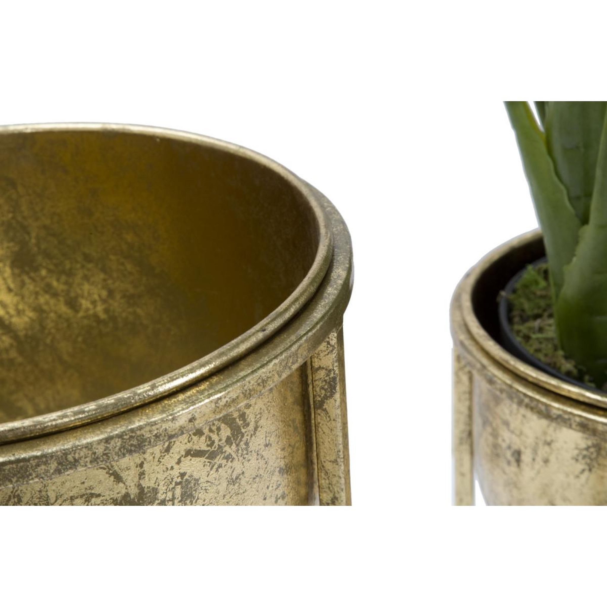 Voir la diapositive 2 : Paris Prix Lot de 2 cache-pots sur pied  coppia  62cm or