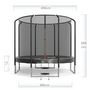 Voir la diapositive 3 : JUMP4FUN Trampoline Semi-Pro 10FT / 305cm Noir avec Filet de sécurité, Tapis de saut, Coussin de protection, Echelle