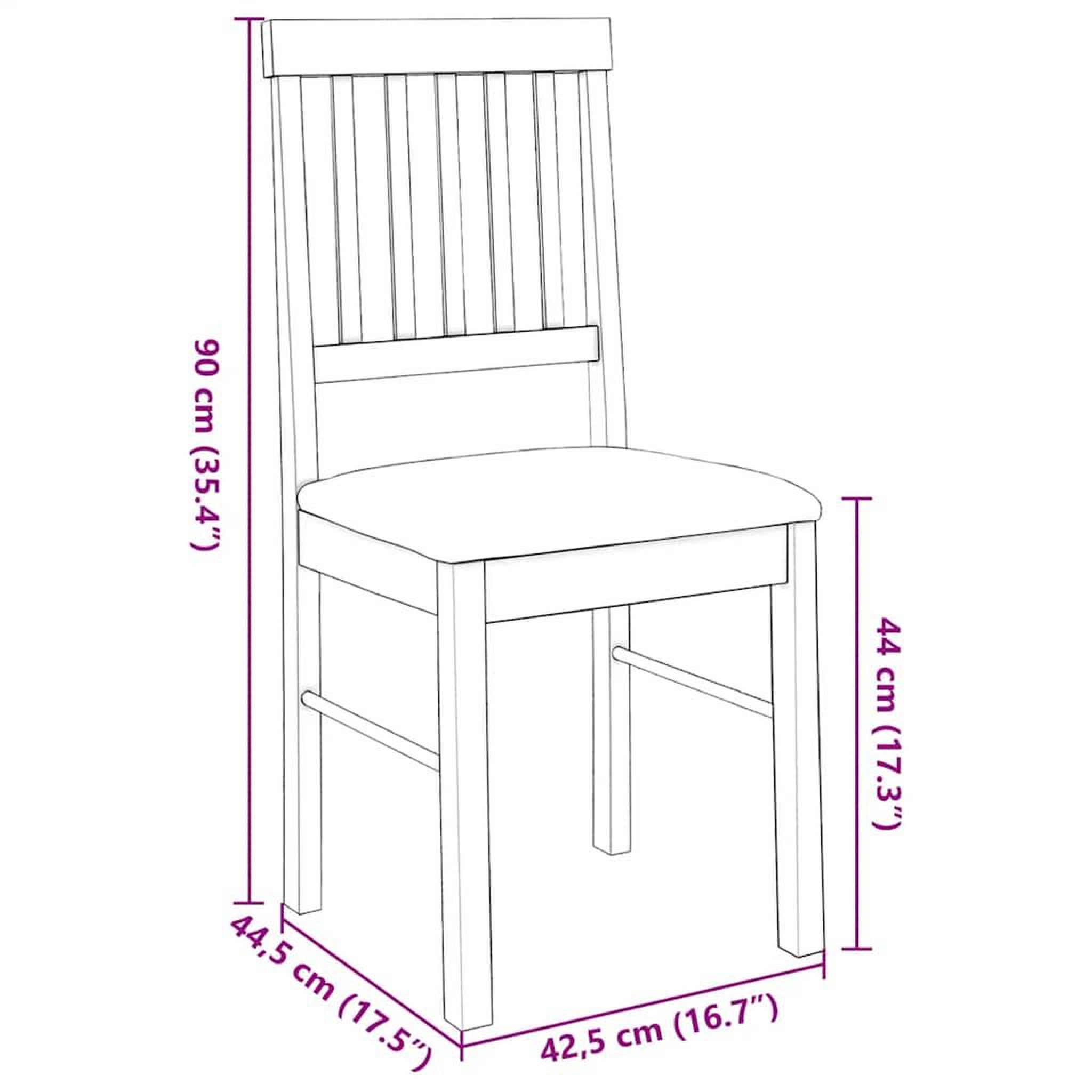 Voir la diapositive 6 : VIDAXL Chaises a manger coussins 2 pcs blanc bois massif caoutchouc