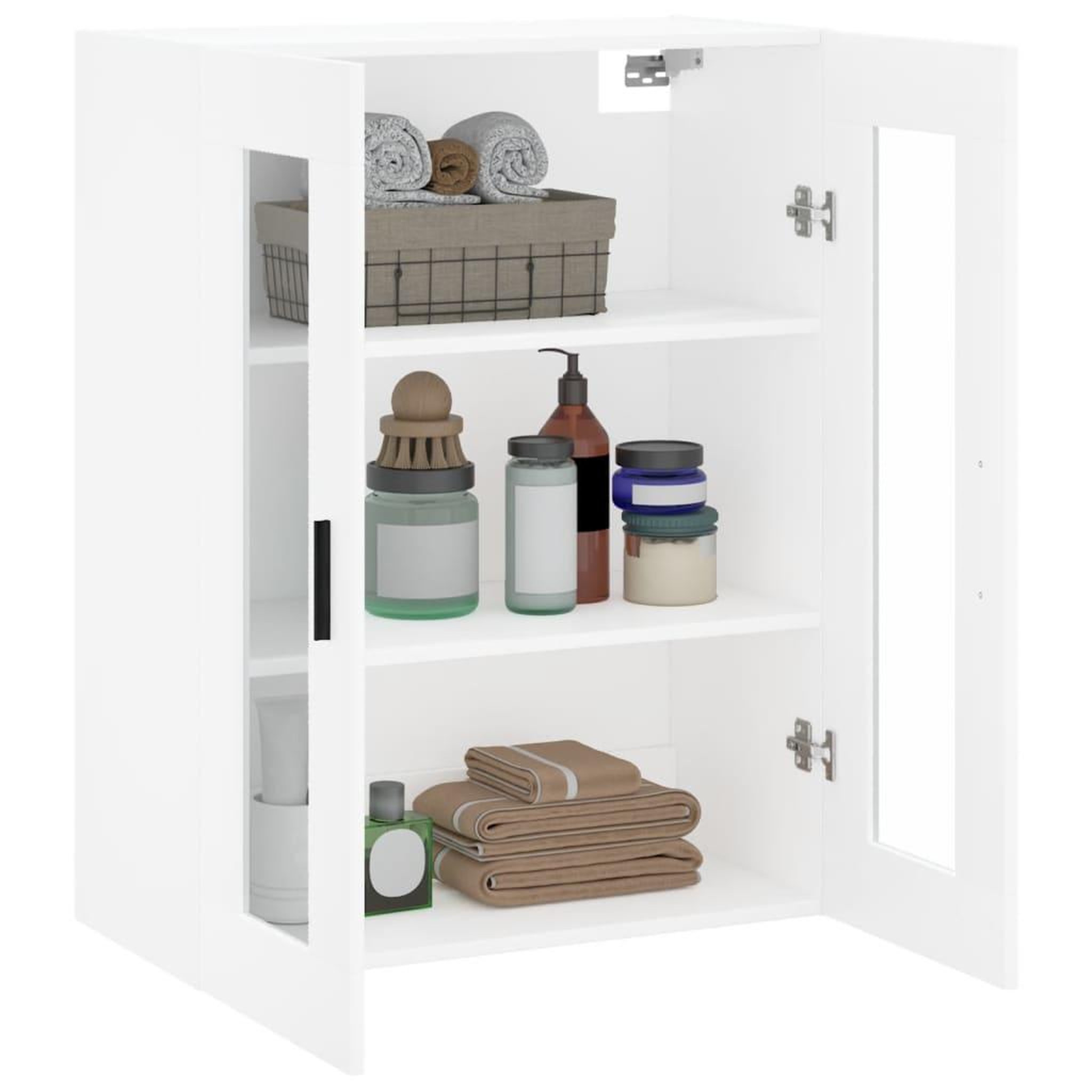 Voir la diapositive 5 : VIDAXL Armoire murale blanc 69,5x34x90 cm