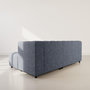 Voir la diapositive 5 : LISA DESIGN Curtis - canapé d'angle droit 4 places avec accoudoir en tissu texturé