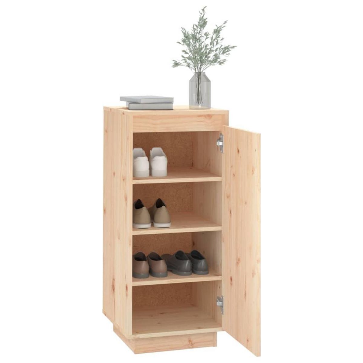 VIDAXL Armoire a chaussures 35x35x80 cm Bois de pin massif