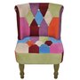 VIDAXL Chaise en style français avec design de patchwork Tissu