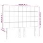 Voir la diapositive 6 : VIDAXL Tete de lit a LED Taupe 144x5x118/128 cm Tissu