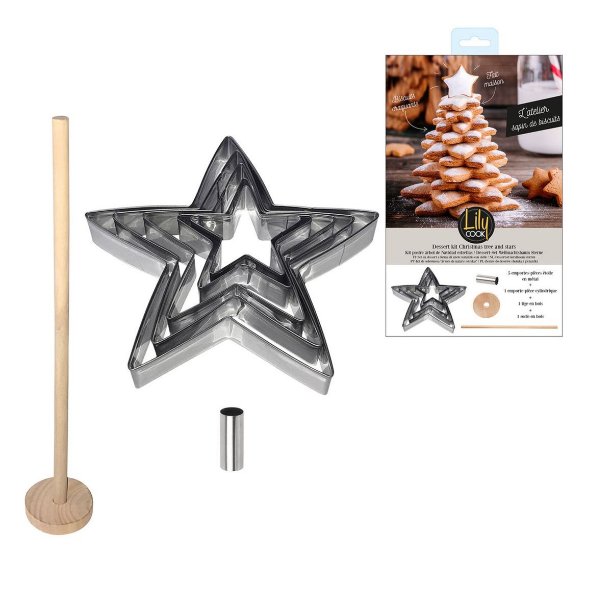 Coffret dessert sapin de noël et étoile