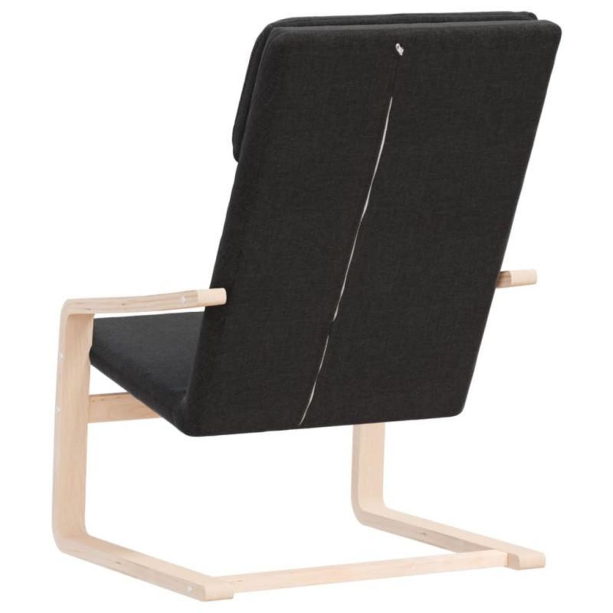 VIDAXL Chaise de relaxation Noir Tissu