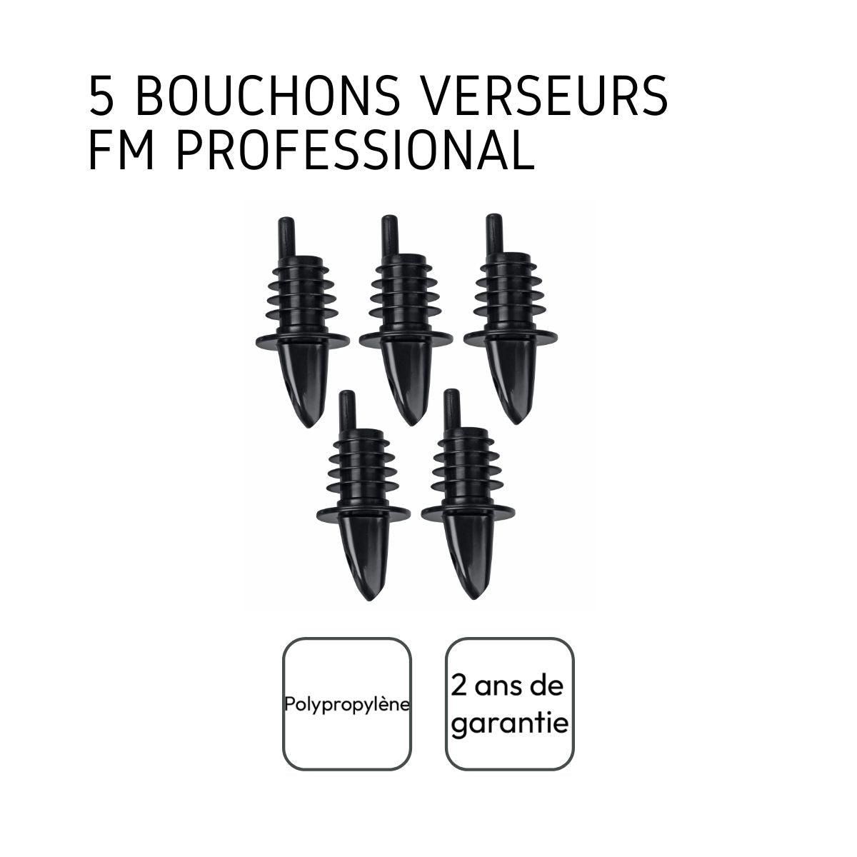 FM PROFESSIONAL Lot de 5 bouchons verseurs FM Professional