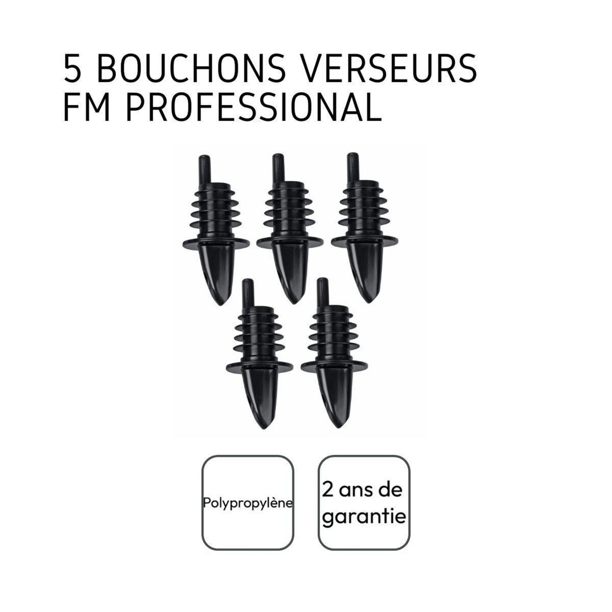 FM PROFESSIONAL Lot de 5 bouchons verseurs FM Professional