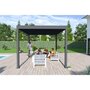 Voir la diapositive 8 : OMBREA Pergola Bioclimatique autoportée 3X4 m - Aluminium - Anthracite - VS OMBREA®