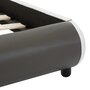 VIDAXL Cadre de lit avec LED Anthracite Similicuir 140 x 200 cm