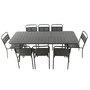 Voir la diapositive 1 : CONCEPT USINE Ensemble table de jardin 200 cm et 8 chaises BERGAME