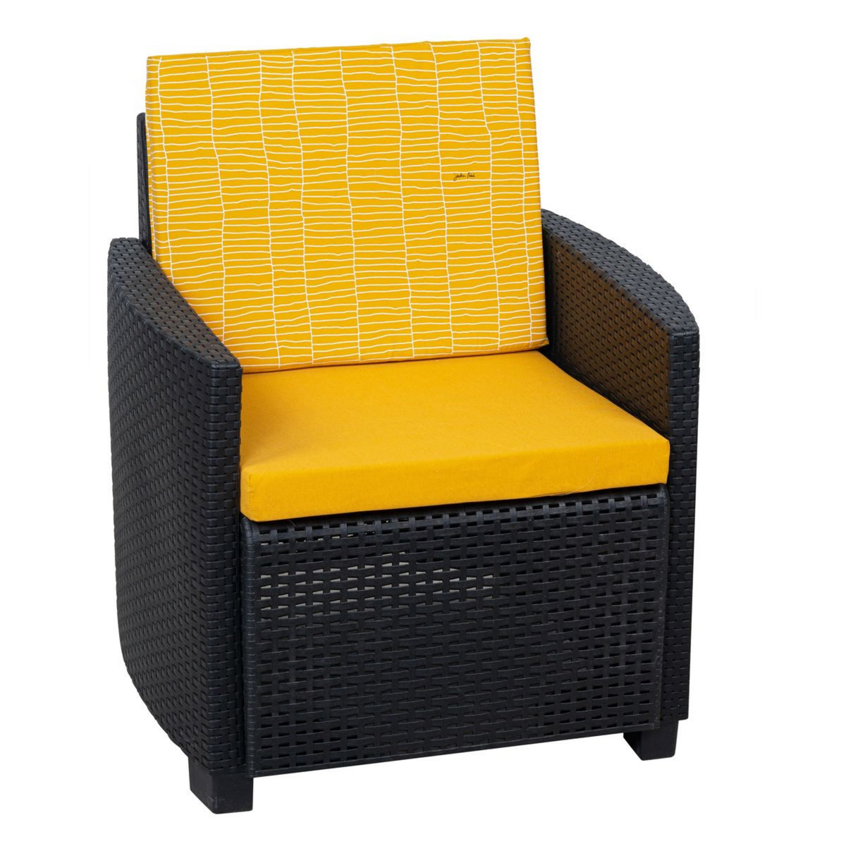 Jardin Privé Lot de 2 coussins coffee set curcuma SUEDE 