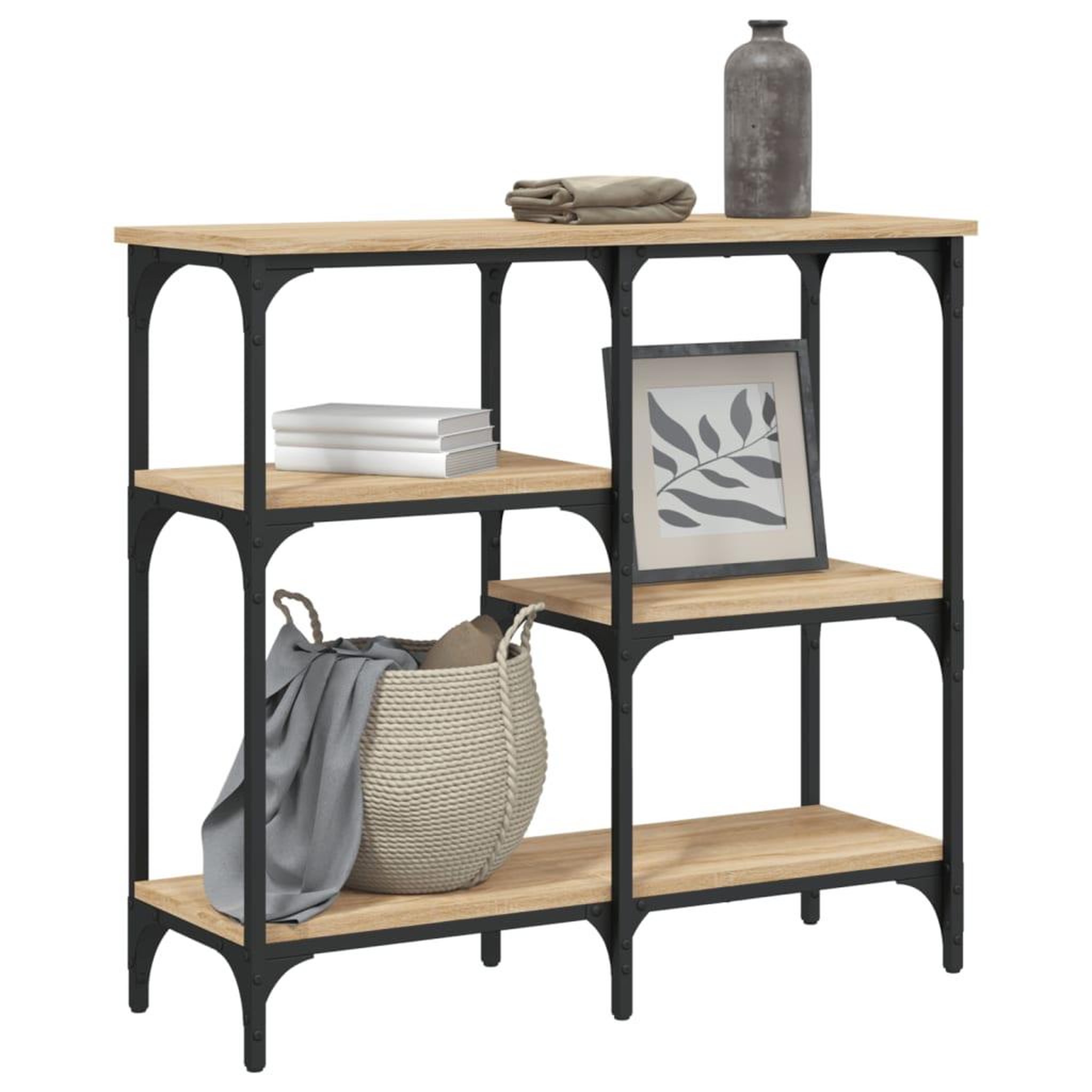 Voir la diapositive 3 : VIDAXL Table console chene sonoma 80x29x75 cm bois d'ingenierie