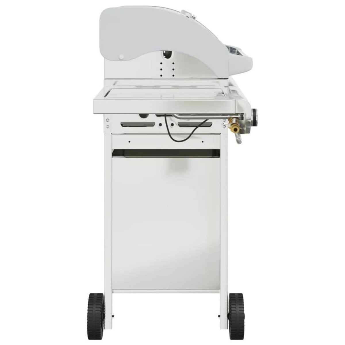 VIDAXL Barbecue a gaz avec 5 bruleurs argente acier inoxydable