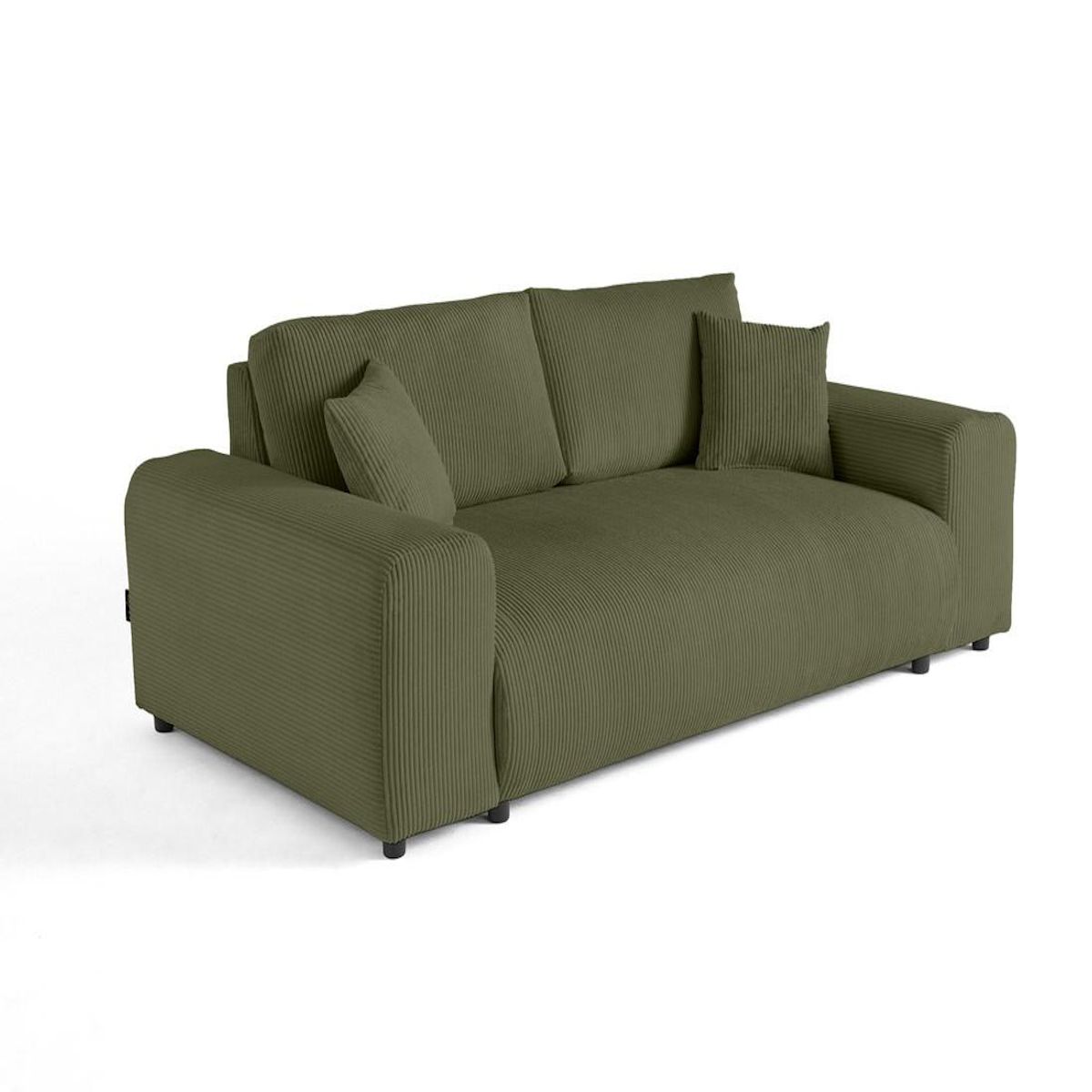 LISA DESIGN Garance - canapé droit 3 places - en velours côtelé