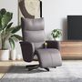 Voir la diapositive 1 : VIDAXL Fauteuil inclinable de massage repose-pieds gris similicuir