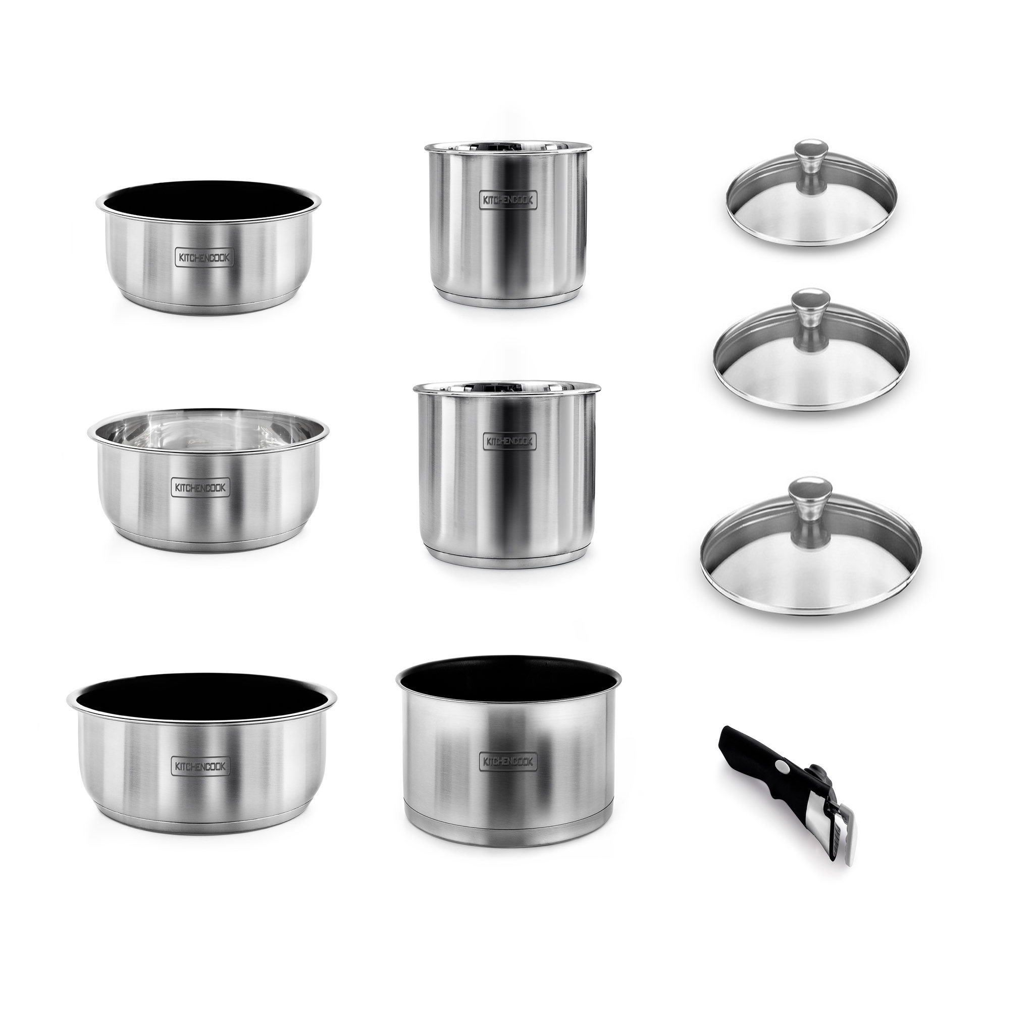 KITCHEN COOK Batterie de cuisine induction 10 pièces 
