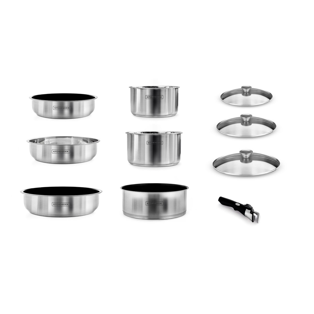 KITCHEN COOK Batterie de cuisine induction 10 pièces 