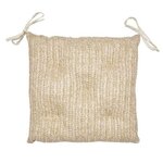 Paris Prix Galette de Chaise  Réversible  40x40cm Naturel