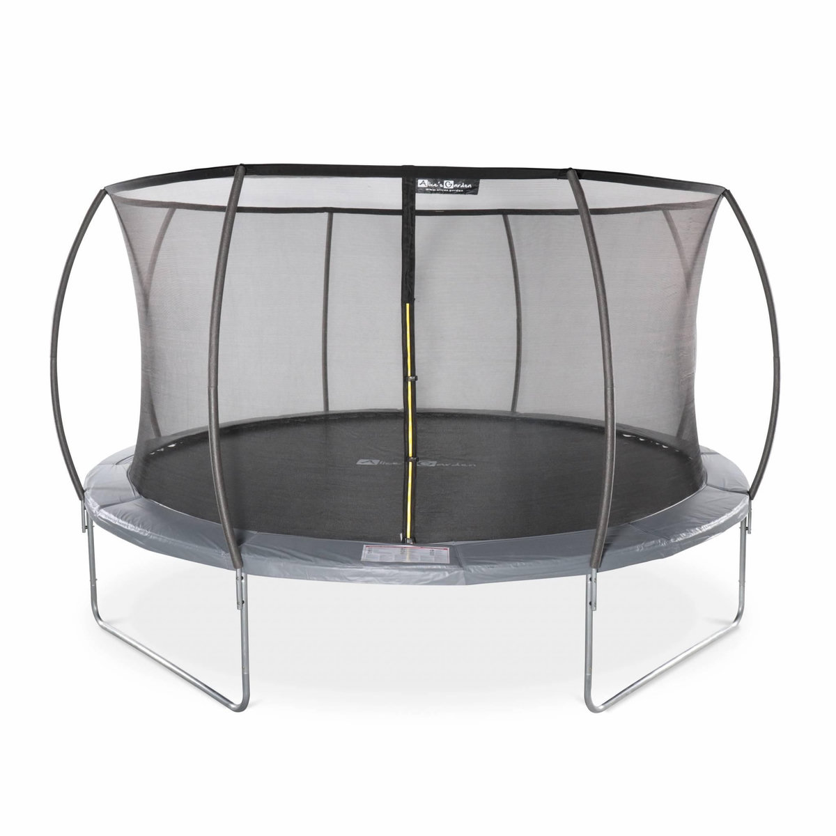 SWEEEK Trampoline rond Ø 430cm gris avec filet de protection intérieur - Venus Inner – Nouveau modèle - trampoline de jardin 4.30m 430 cm |Design | Qualité PRO. | Normes EU.