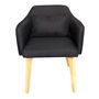 Voir la diapositive 4 : Paris Prix Lot de 20 Fauteuils en Tissu  Delante  67cm Noir