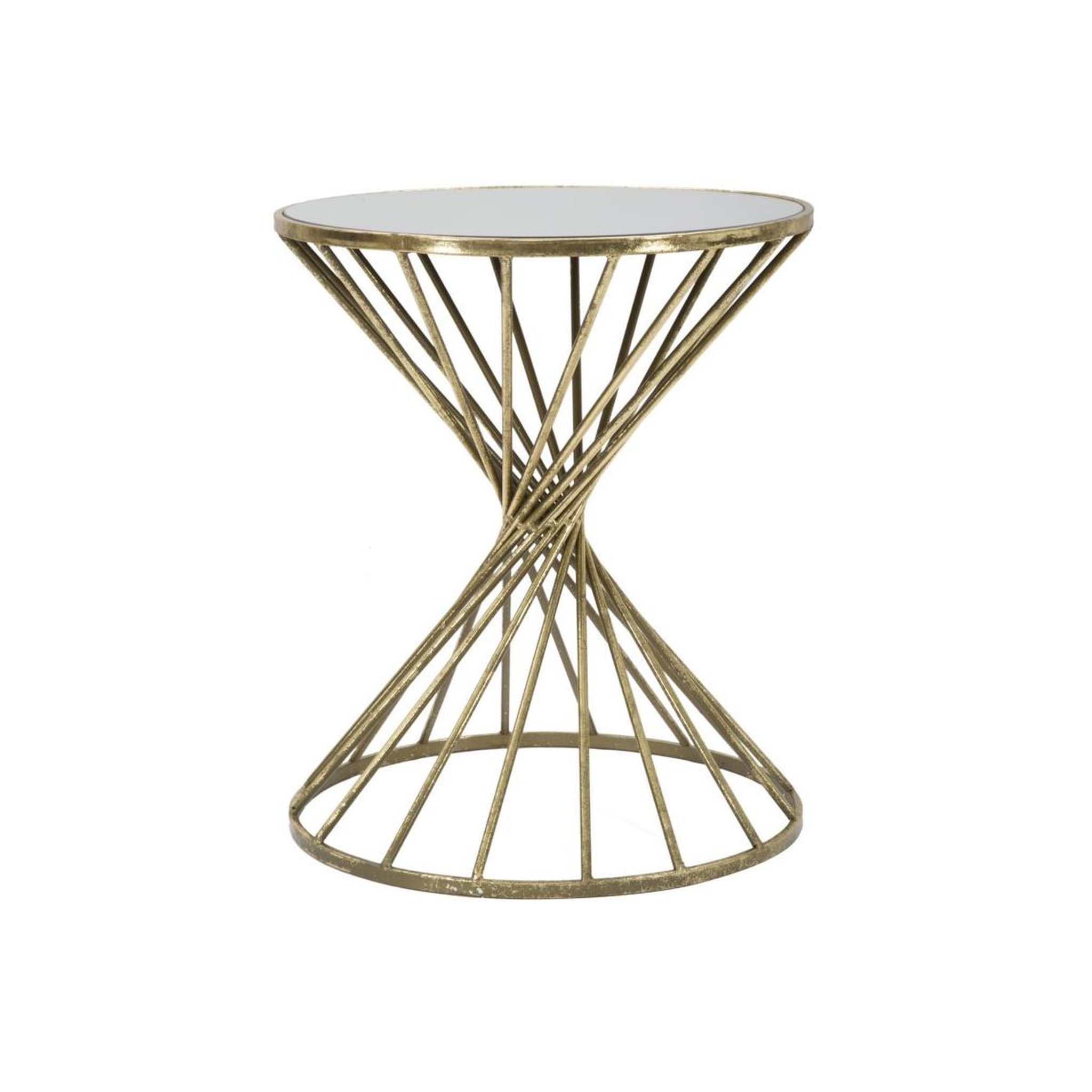 Paris Prix Table d'Appoint Design  Hypnose  50cm Or