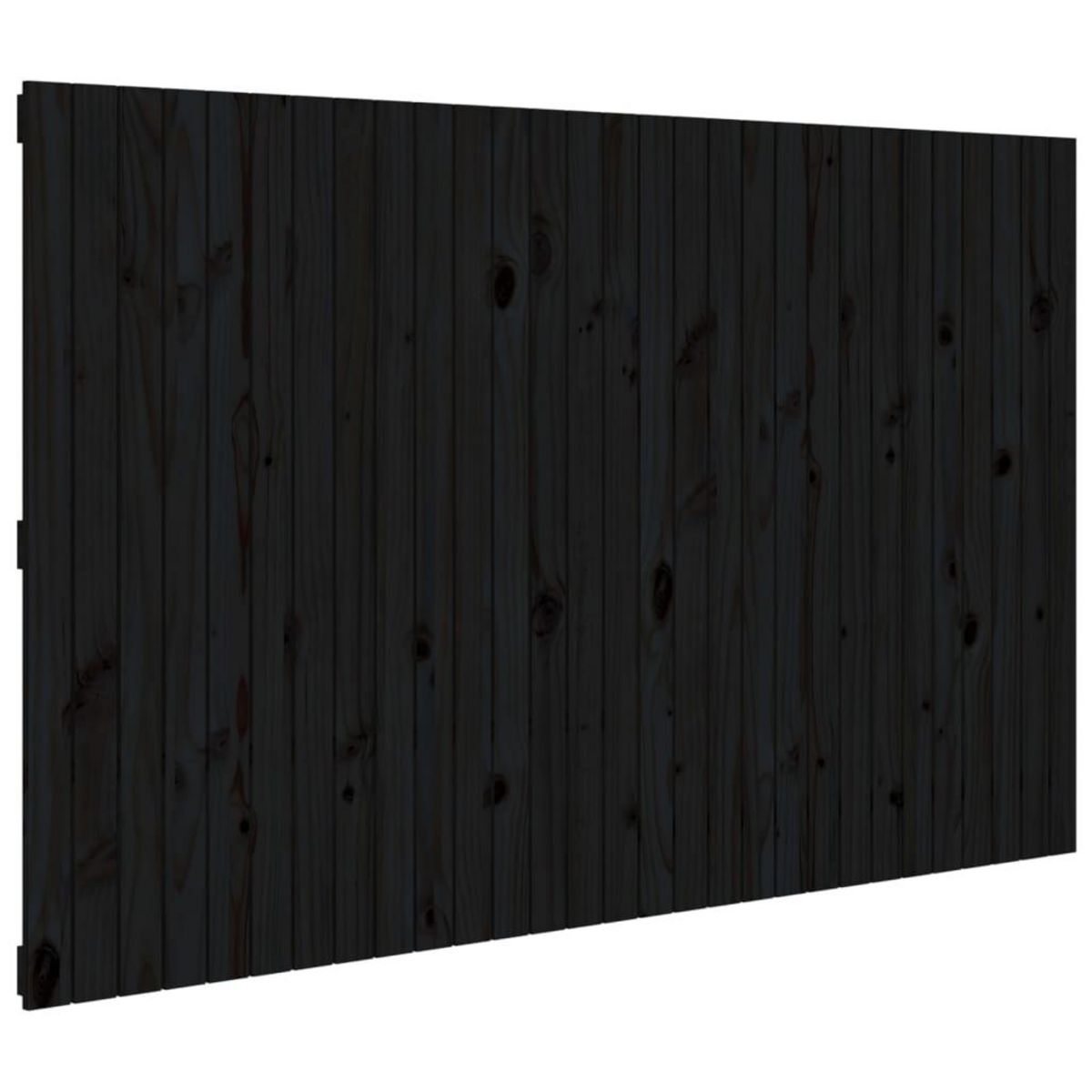 VIDAXL Tete de lit murale Noir 185x3x110 cm Bois massif de pin