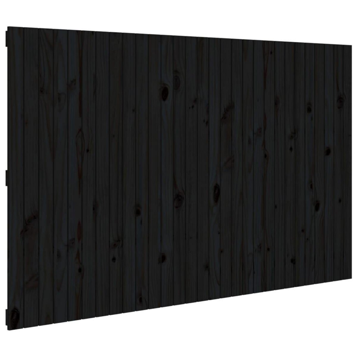 VIDAXL Tete de lit murale Noir 185x3x110 cm Bois massif de pin