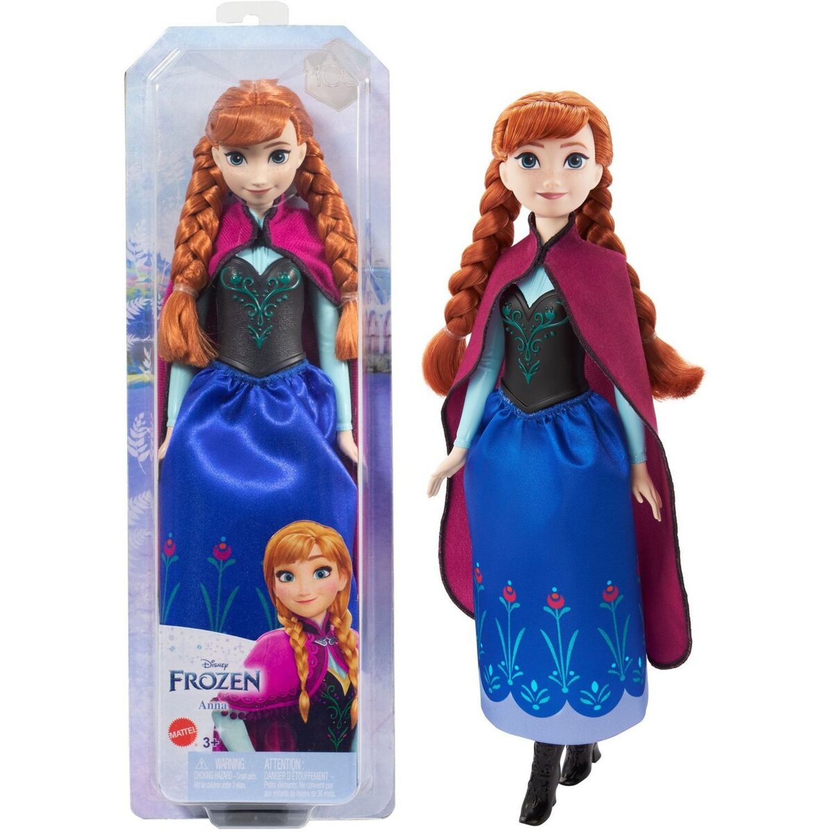 MATTEL Poupée Anna Reine des neiges 2 Tenue bleue et violette pas