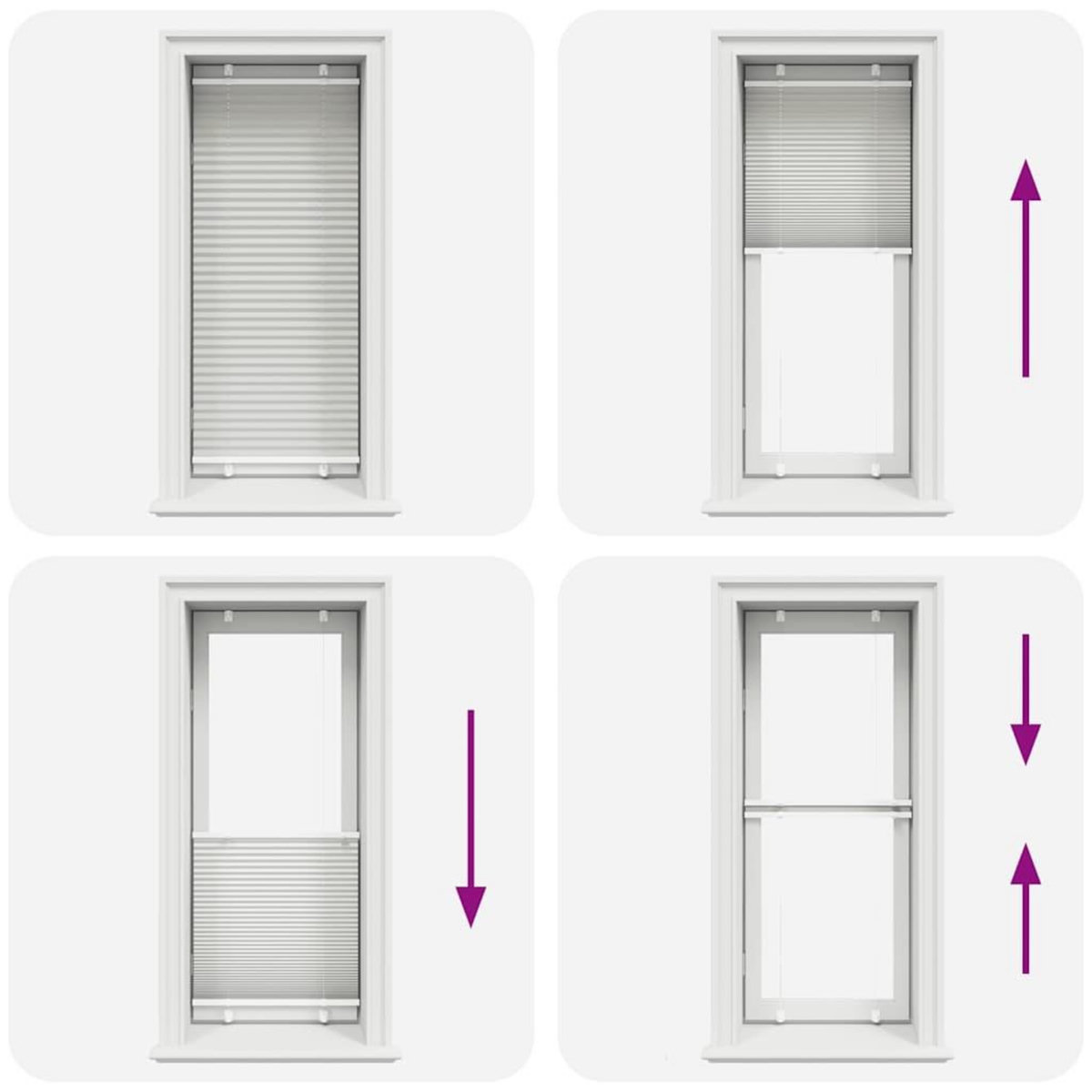 VIDAXL Store plisse gris clair 55x150 cm largeur du tissu 54,4 cm