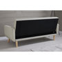 Voir la diapositive 6 : CONCEPT USINE Canapé scandinave convertible 3 places en tissu beige BERLIN