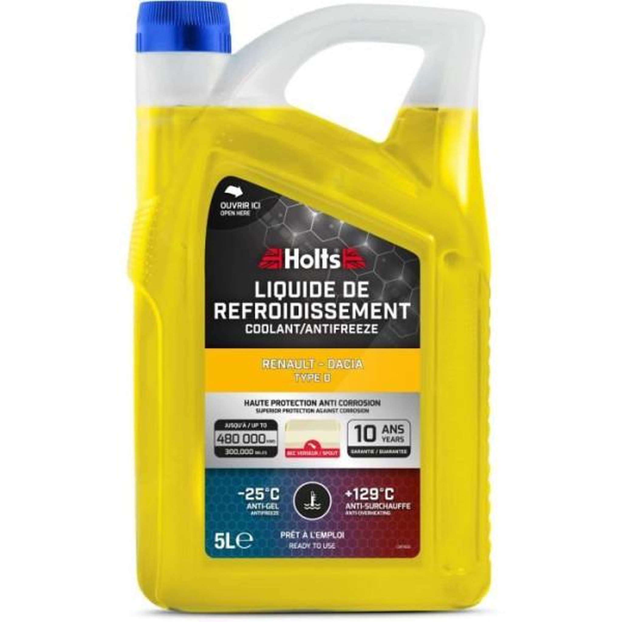 HOLTS Liquide de Refroidissement - HOLTS - HAFR0004B - Dédié Renault-Dacia Type D 5L + Bec