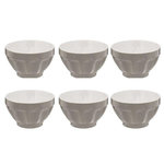 SECRET DE GOURMET Lot de 6 Bols  Colorama  60cl Gris