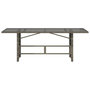 Voir la diapositive 4 : VIDAXL Table de jardin avec dessus en verre gris resine tressee